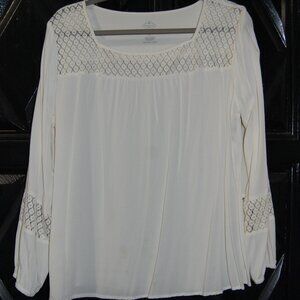 St. John's Bay, cream colored blouse